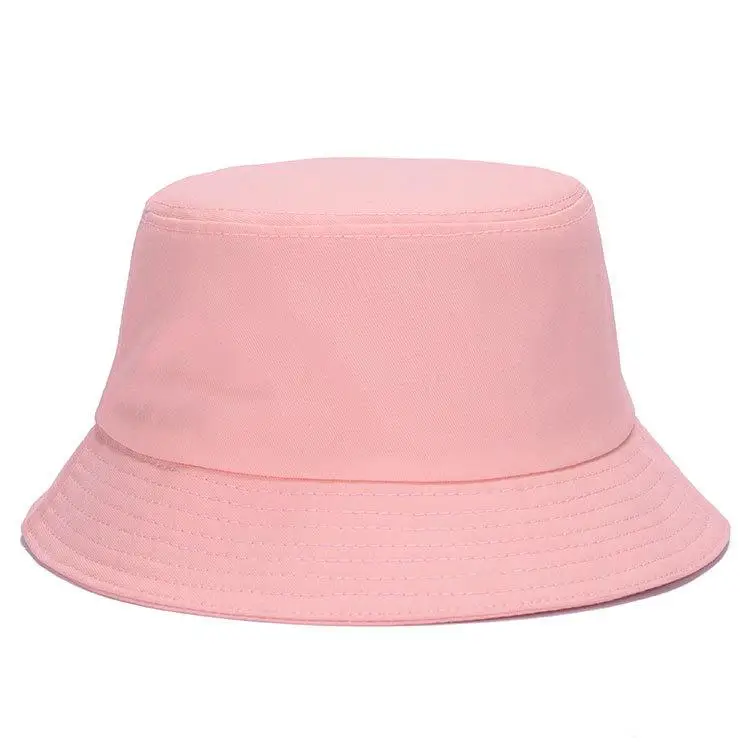 COKK Панама шляпы для женщин Унисекс Мужская шляпа-Панама портативный складной плоский сплошной цвет Diy Боб солнцезащитный козырек лето осень - Цвет: Розовый