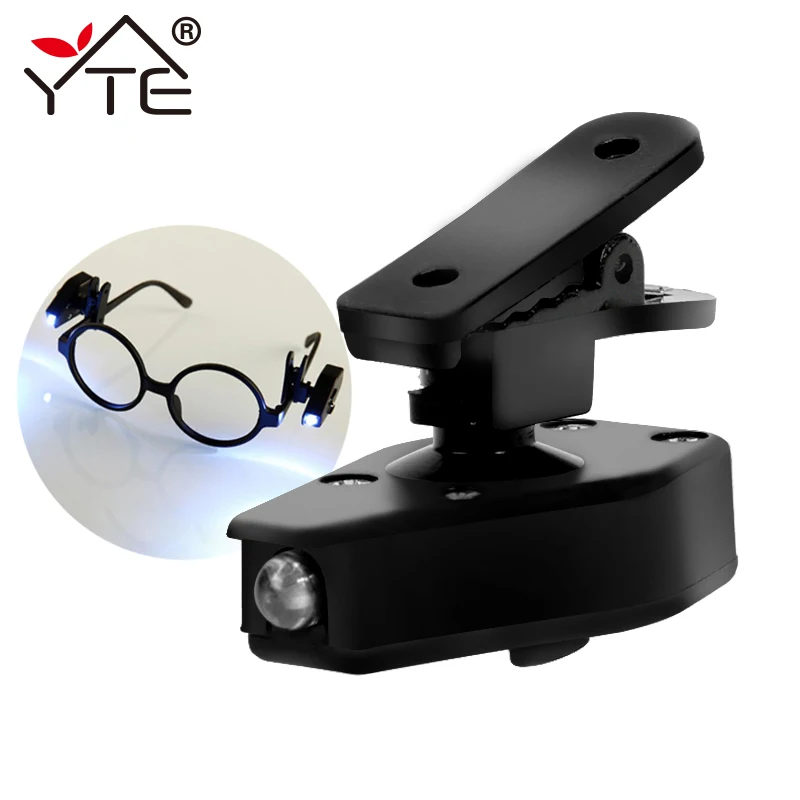 Adjustable Universal Eyeglasses Lamp Mini Flashlight for Glasses