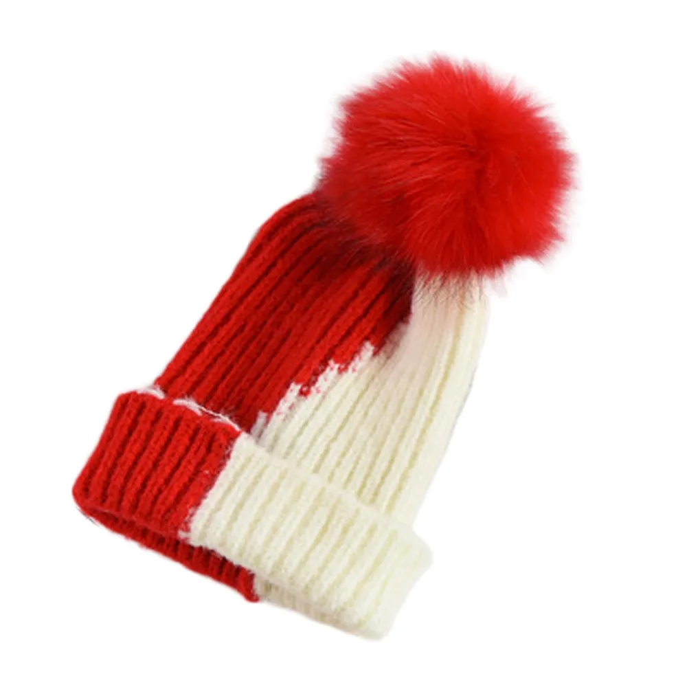 Симпатичная детская зимняя шапка для новорожденных мальчиков и девочек, ботиночки с помпончиками, сохраняющие тепло зимние Меховой вязаный шарик, шерсть, шапка из конопли L925