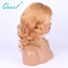 Virgin Peruvian Hair With Baby Hair Pre-Plucked Human Hair Lace Front Wigs 150% Long Ombre Blonde Remy Human Hair Wigs