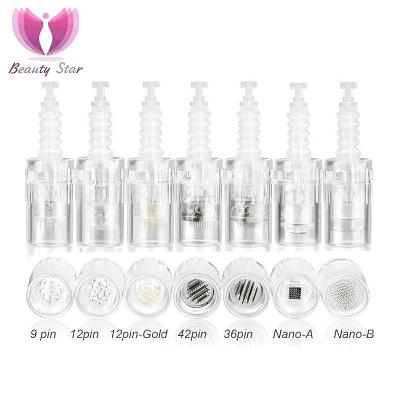 50 шт. байонетный картридж для Derma Pen Microneedle 9/ 12/36/42 pin / Nano иглы одноразовые