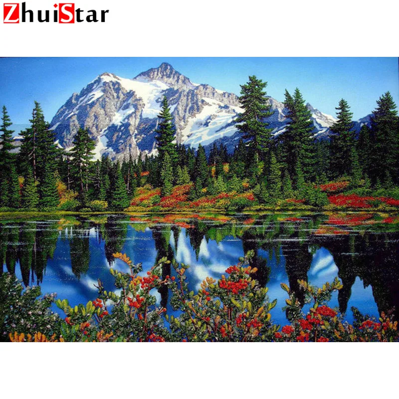 

Diamond Painting Cross Stitch picture Full Diamond Embroidery Mosaic natural landscape Handicrafts broderie diamante XY1