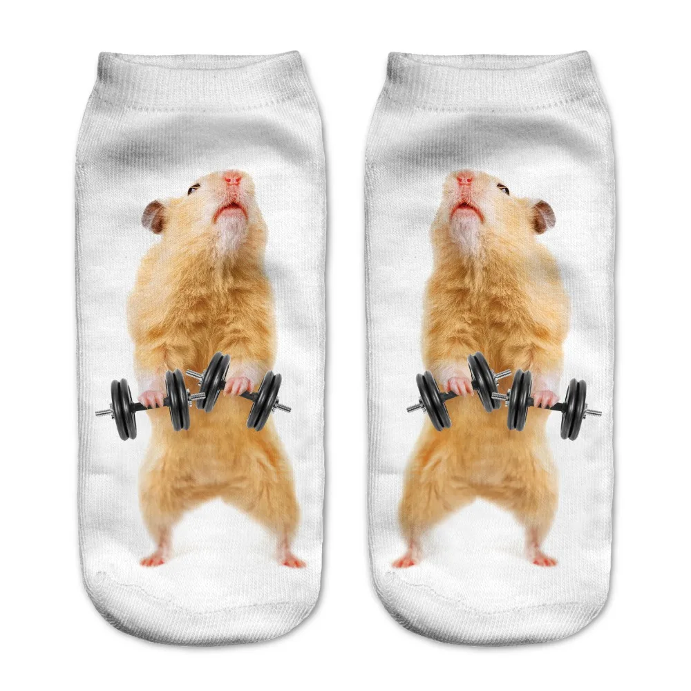 

3D Print Animal men's and women Socks Casual Cute Animal modelling Socks Unisex Low Cut Ankle Socks Multiple Colors Style