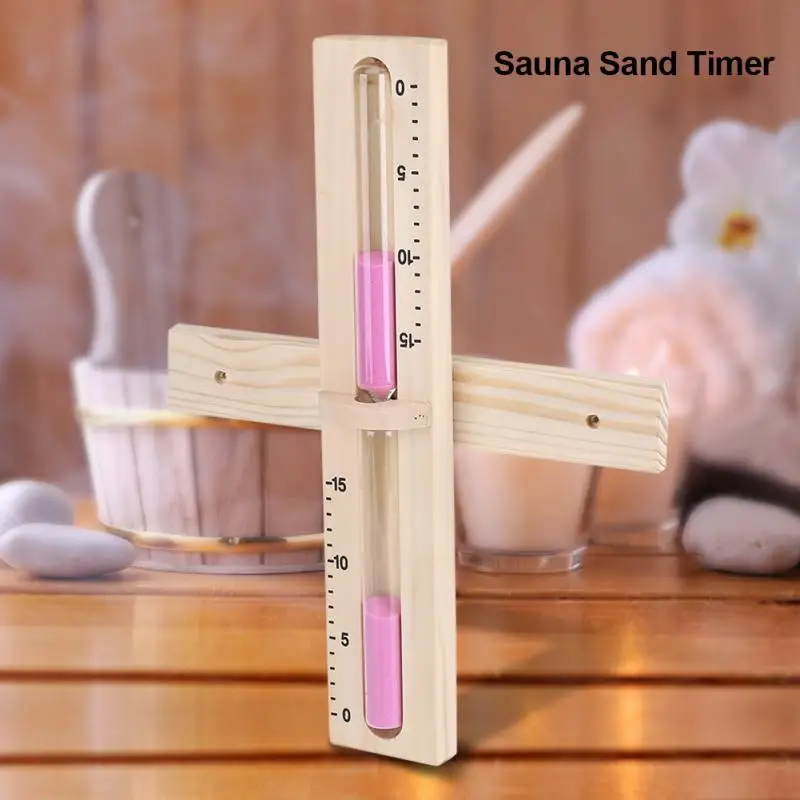 15 минут сауна комната песочные часы настенные сауна таймер песочные часы с розовыми песками kum saati подарки - Цвет: wooden