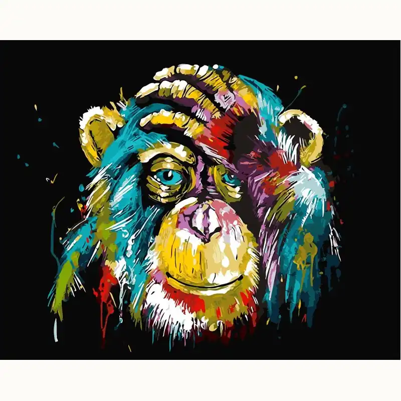 Gorilla Pop Art Resim Numbers Resim Numarasi Dijital Fotograf Boyama El Ile Benzersiz Hediye Odasi Dekor Ev Hayvan Sanat Numaralari Resim Numaralarisanat Boyama Aliexpress