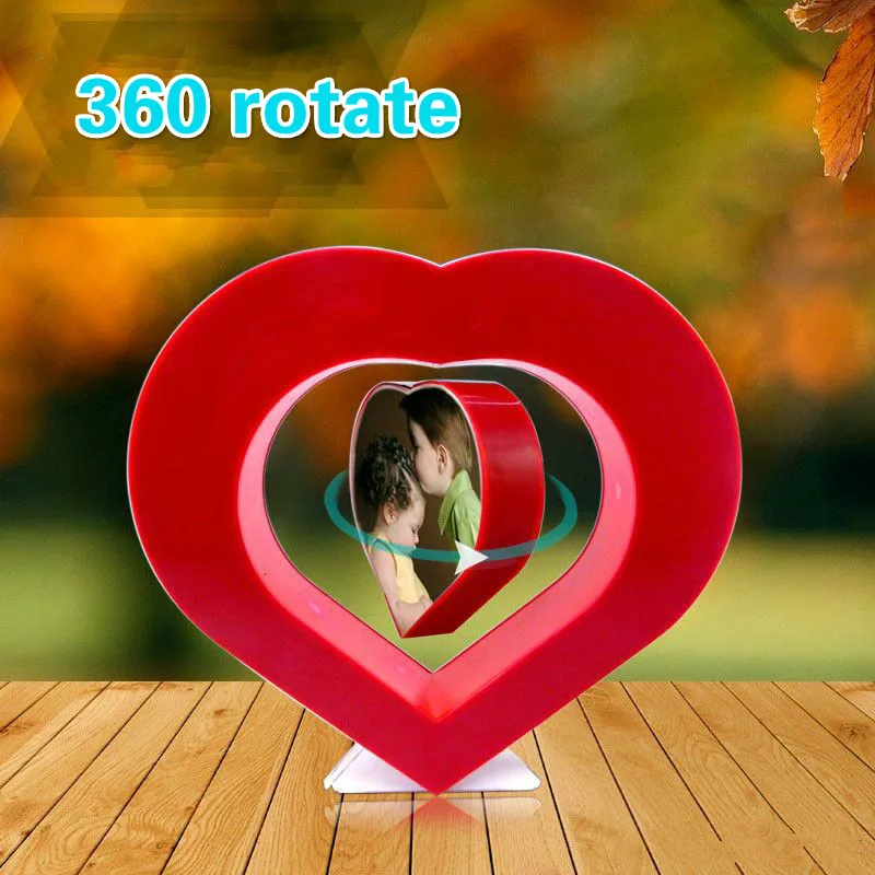 Floating Photo Frame Red Heart Levitation Pictures Frame