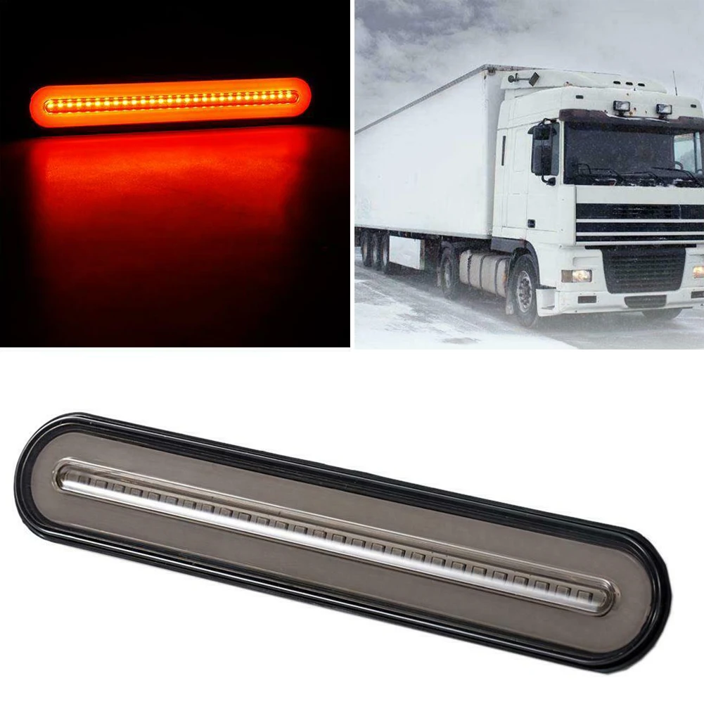 12-24 V شاحنة مقطورة RV ضوء بار سحب Boad وقف الذيل بدوره ضوء هالو النيون LED توقف تتدفق بدوره إشارة الفرامل الخلفية أضواء خلفية