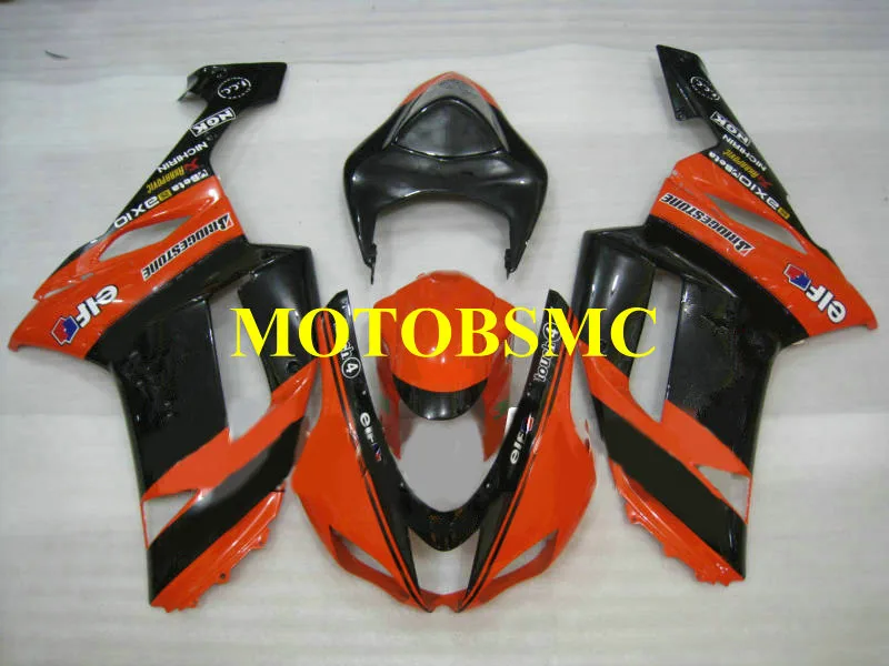 Комплект обтекателей для мотоцикла KAWASAKI Ninja ZX6R 636 07 08 ZX 6R 2007 2008 ABS пластик оранжевый