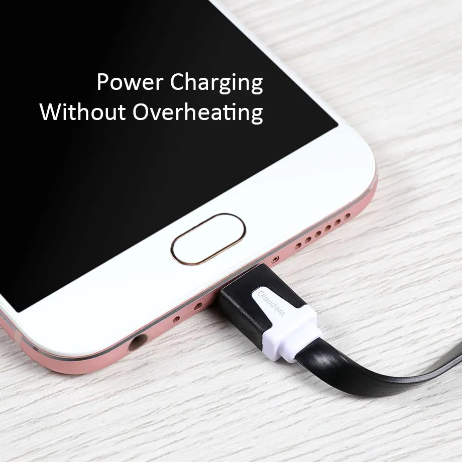Olaudem телефон кабели плоский ПВХ кабель Micro usb зарядка для телефона USB samsung huawei Xiaomi