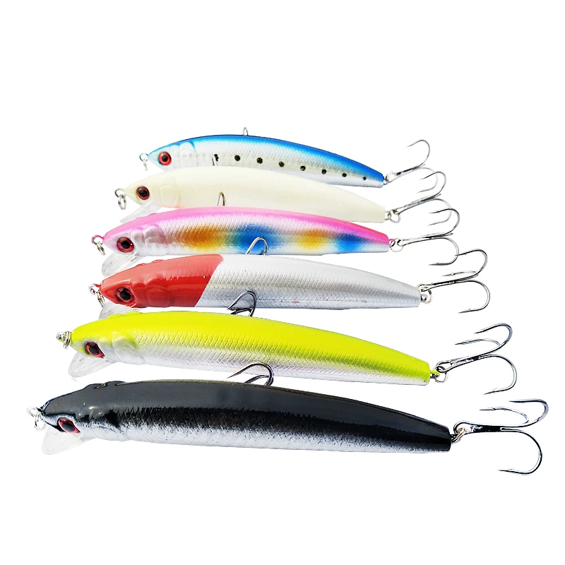 

6 pieces / 115mm18 grams fishing min fish, high quality professional hard bait 6 color selection temptation Popper Free Shipping
