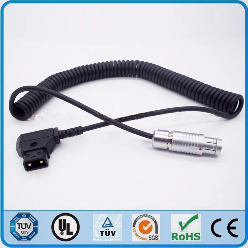 ARRI ALEXA Camera cable Right angle 90 Degree XLR 4 pin female to D-tap power spring cable for Supply Battery Adapter ARRI ALEXA Camera cable Right angle 90 Degree XLR 4 pin female to D-tap power spring cable for Supply Battery Adapter