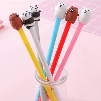 

1 PC cute cartoon pen animals gel pen Kawaii Stationery power panda pens creative for school office gift Dropshipping