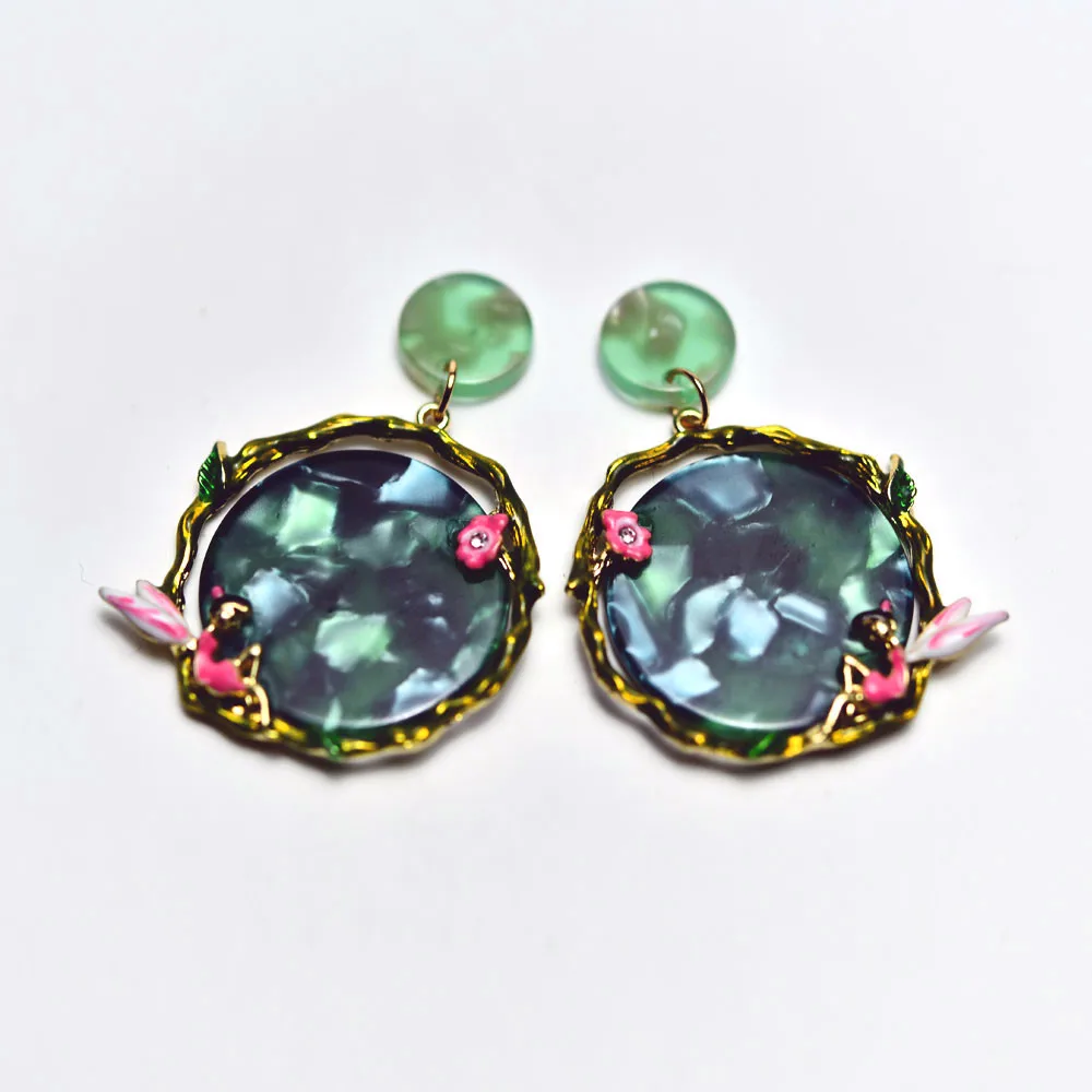 

earrings for women round acrylic geometric fancy girls beautiful cool earrings ladies costume jewelry women's fashion earrings