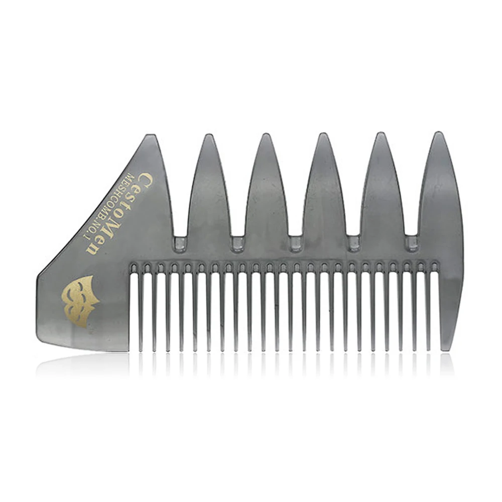 1Pcs Handle Grip Large Tooth Detangling Curly Hair Comb Back Head Styling Beard Oil Comb Men Hairdressing Wide Teeth Comb
