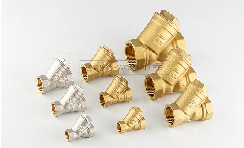 Латунь фильтр 1/" DN15 DN20 DN40 Тип Y Латунный фильтр BSP женщины до 1/2" BSP с внутренней резьбой для водопровода Водостоки