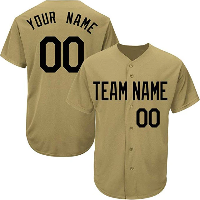 Custom Baseball Jersey Men Women Youth Button Down Embroidered Your Own ...