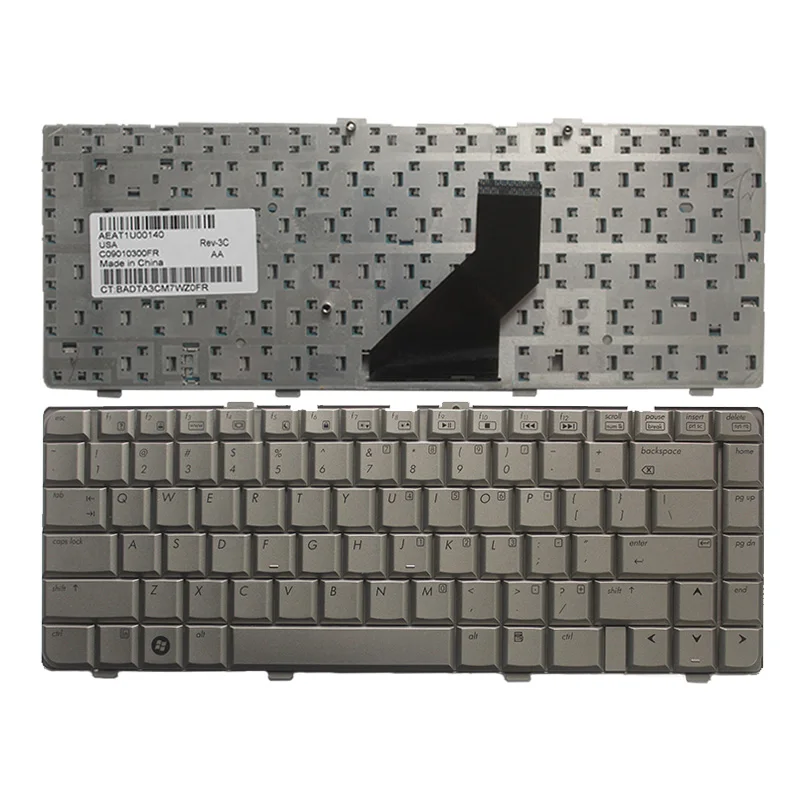 Новая клавиатура для ноутбука HP COMPAQ DV6000 DV6400 DV6500 V6010 DV6700 серебристого цвета |