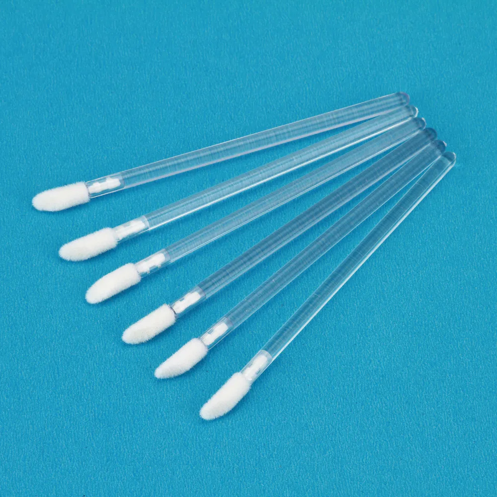 

MELOISION 50 PCS Disposable Lip Gloss Brush Sponge Tip And Plastic Handle ,Wands Applicator Makeup Tool