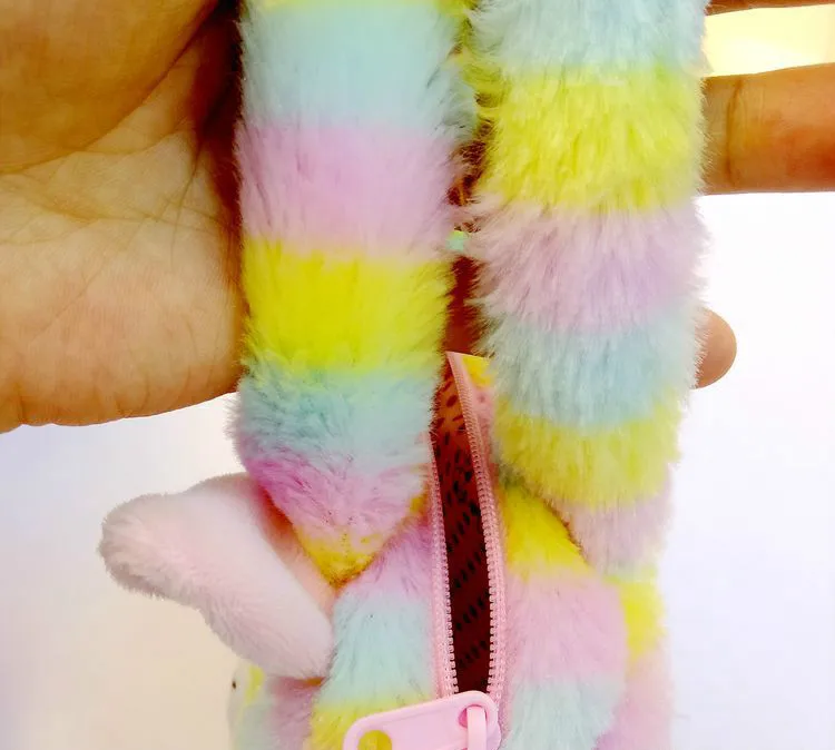 Радуга плюшевая Alpacasso Сумки из натуральной кожи кавайная сумка для подарок