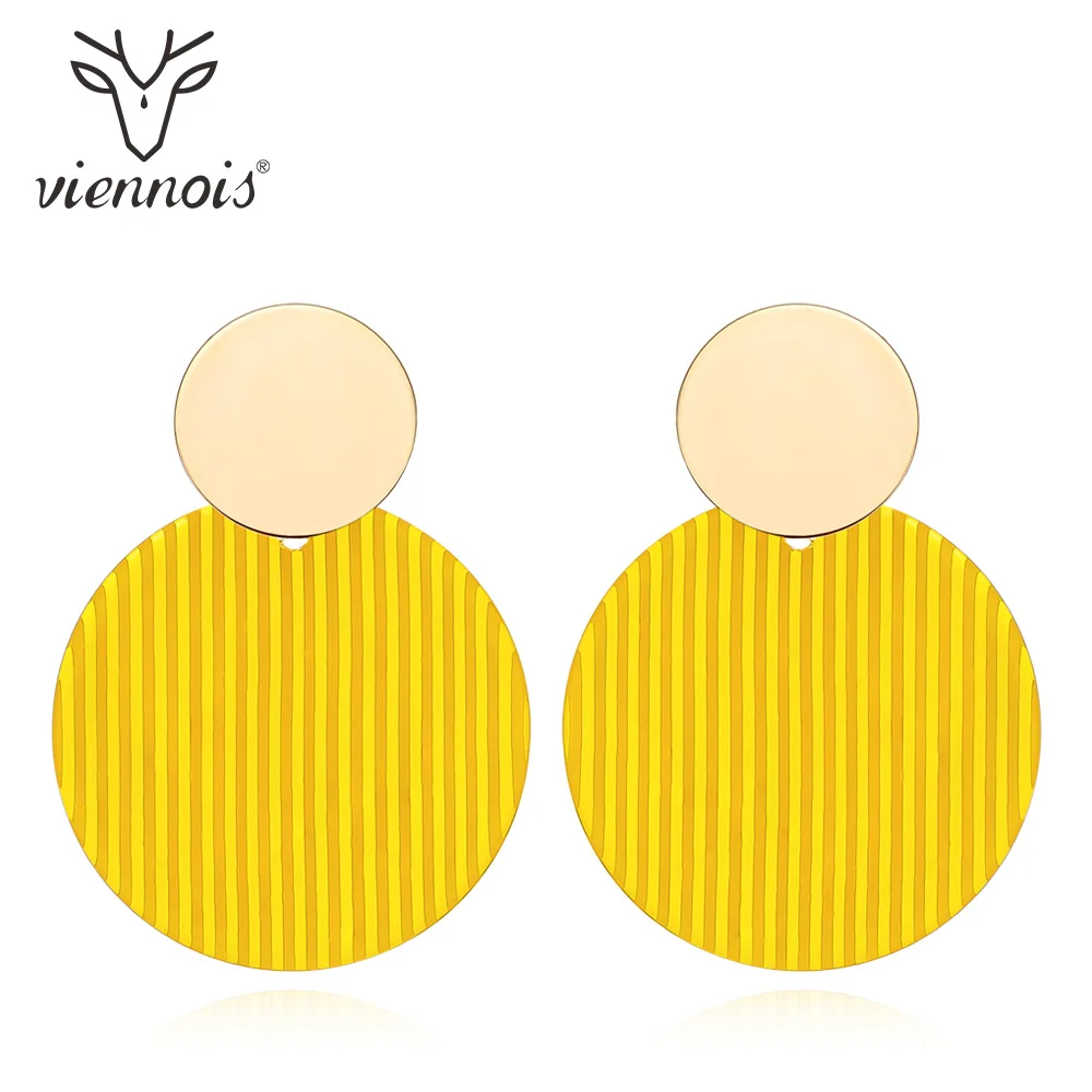 

Viennois Gold /White Color Dangle Earrings For Women Drop Earrings Fashion Jewelry Trendy Round Earrings