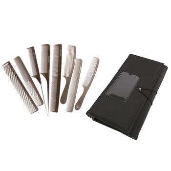 

Professional Hair Comb Set with Canvas Comb Pocket Case for Salon Barbers