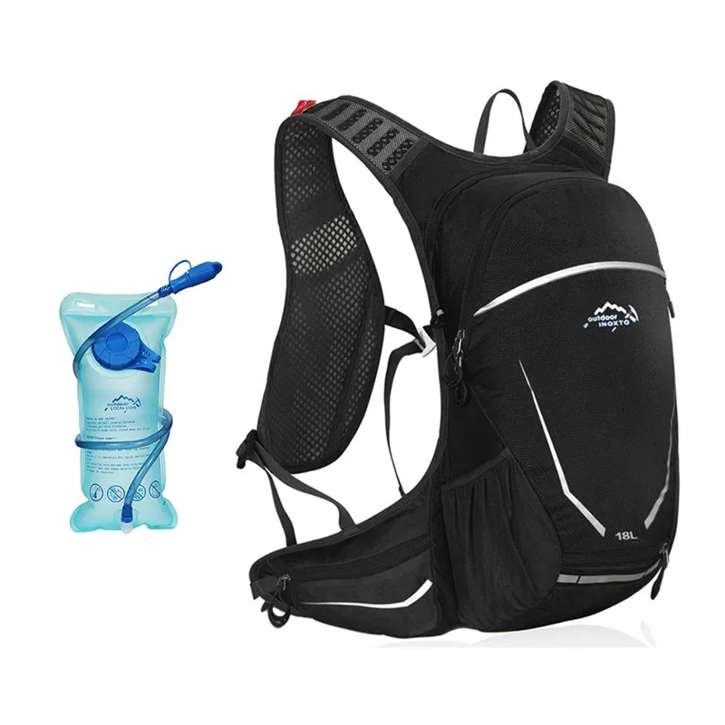 18л велосипедные сумки с 1Л сумка для воды Гидратация мочевого пузыря сумка для верховой езды воды заино MTB велосипед рюкзак для альпинизма Пешие прогулки Бег сумка - Цвет: black