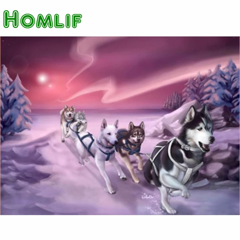 

5d diamond painting born to run Husky dog full drill mosaic picture home decor popular sewing rhinestone handicraft embroidery