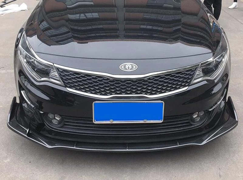 Аксессуары для стайлинга автомобилей, 1 шт., для Kia optima K5-, передний бампер, спойлер, обвес, углеродное волокно, текстура