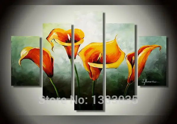 Senza Telaio Dipinti Floreali Dipinti A Mano Moderna Astratta Pittura A Olio del Fiore su Tela Decorazione della Casa Immagini Arte Decorazione della Parete