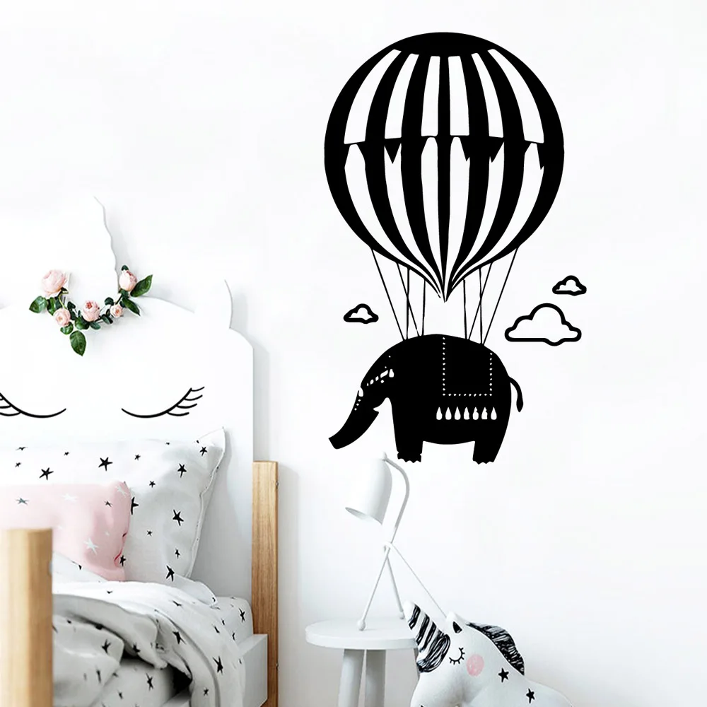 

Plane Sticker balloon elephant Home Decor Vinyl Wall Stickers for Living Room Company School Office Decoration adesivo de parede