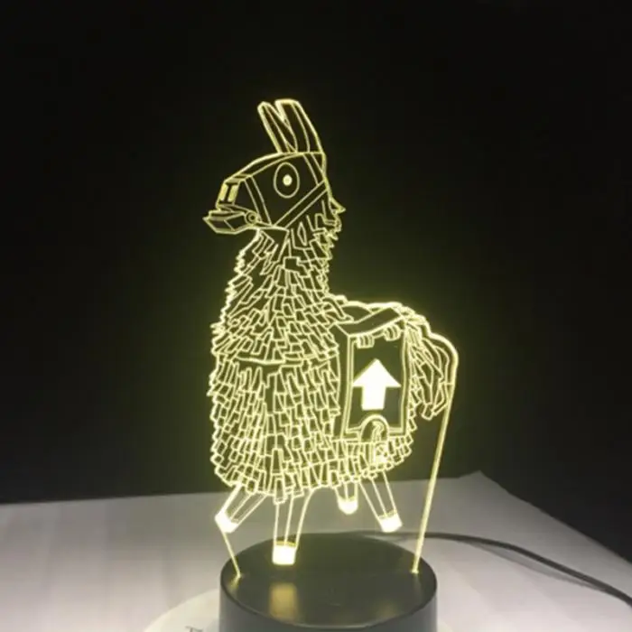 3D мультфильм животных ламы ночник 7 цветов светодиодный настольная лампа Главная украшение комнаты подарок TB распродажа
