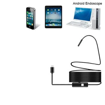 

480P 720P Inspection Camera Android Borescopes 1m 2m 5m Snake Soft Wire Waterproof Led Light Endoscope Camera For Car Inspection
