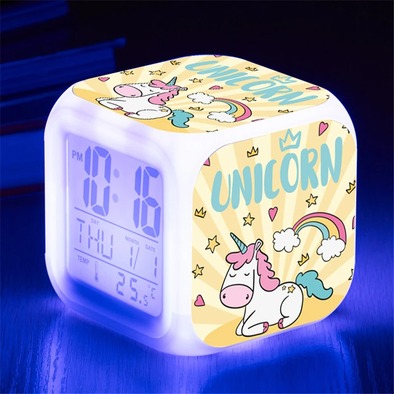7 Color-Changing Digital Unicorn Clock