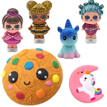 Kawaii бисквиты Squishies jumbo Squeeze Squishy восхитительный Единорог медленно поднимающийся Squeeze Ароматические антистрессовые игрушки для детей