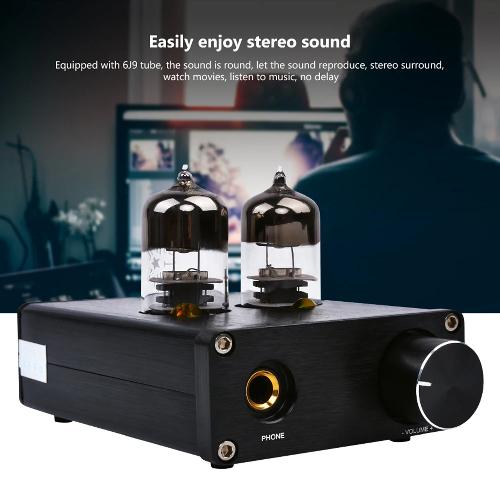 AIYIMA HiFi вакуумный 6J9 ламповый усилитель Стерео предусилитель PCM2706 USB DAC декодер