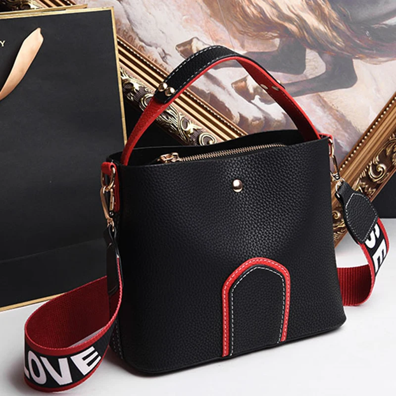 

BENVICHED spring women pu bag 2019 new Wide shoulder straps High-capacity slanting single shoulder fashion small square bag c246