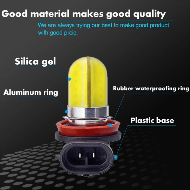 2Pcs 1400LM 8COB H11/8/9 Led 9006 HB4 9005 HB3 Fog Lights Bulb Car Driving Daytime Running DRL Auto led Lamp 12V white/Yellow