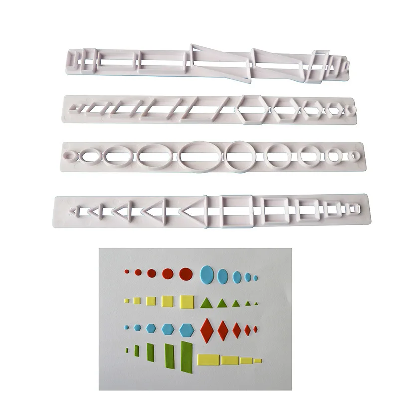 Yueyue Sugarcraft Geometry plastic fondant cutter cake mold fondant