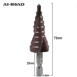 Шестигранным хвостовиком ступенчатые сверла высокое качество M35 HSS-Co 4-20 мм спираль Groove шаг сверло для Нержавеющая сталь отверстие