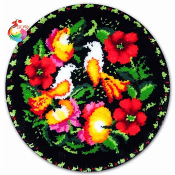 

Latch hook rug kits tool kit in a suitcase cross-stitch needlework thread embroidered carpet mats
