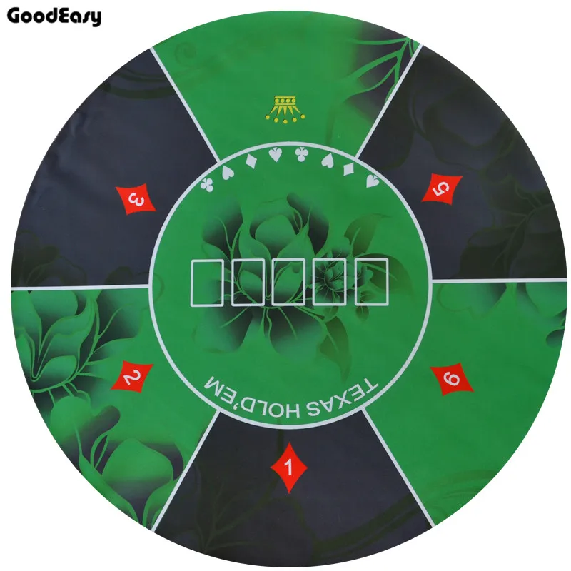 120 см Горячая Распродажа Зеленый Техасский Холдем покерный стол ткань резиновый круглый стол коврик с цветочным узором казино настольная игра