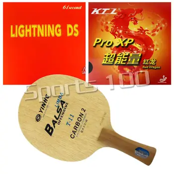 

Pro Combo Racket Galaxy YINHE T-11+ Blade Long Shakehand-FL With 61second Lightning DS and KTL Pro XP Red Dragon Rubbers