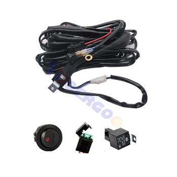 

HID Wiring Harness LED HID Work Driving Light Wiring Harness Kit Fog Spot Work Light 2.5m Length 12V 40A Switch Relay
