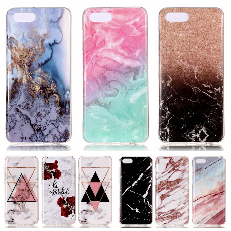 

Huawei Honor 7A Marble Case on for Coque Huawei Honor 7A DUA-L22 Case Cover 5.45 inch Colorful Granite Soft Silicone Phone Cases