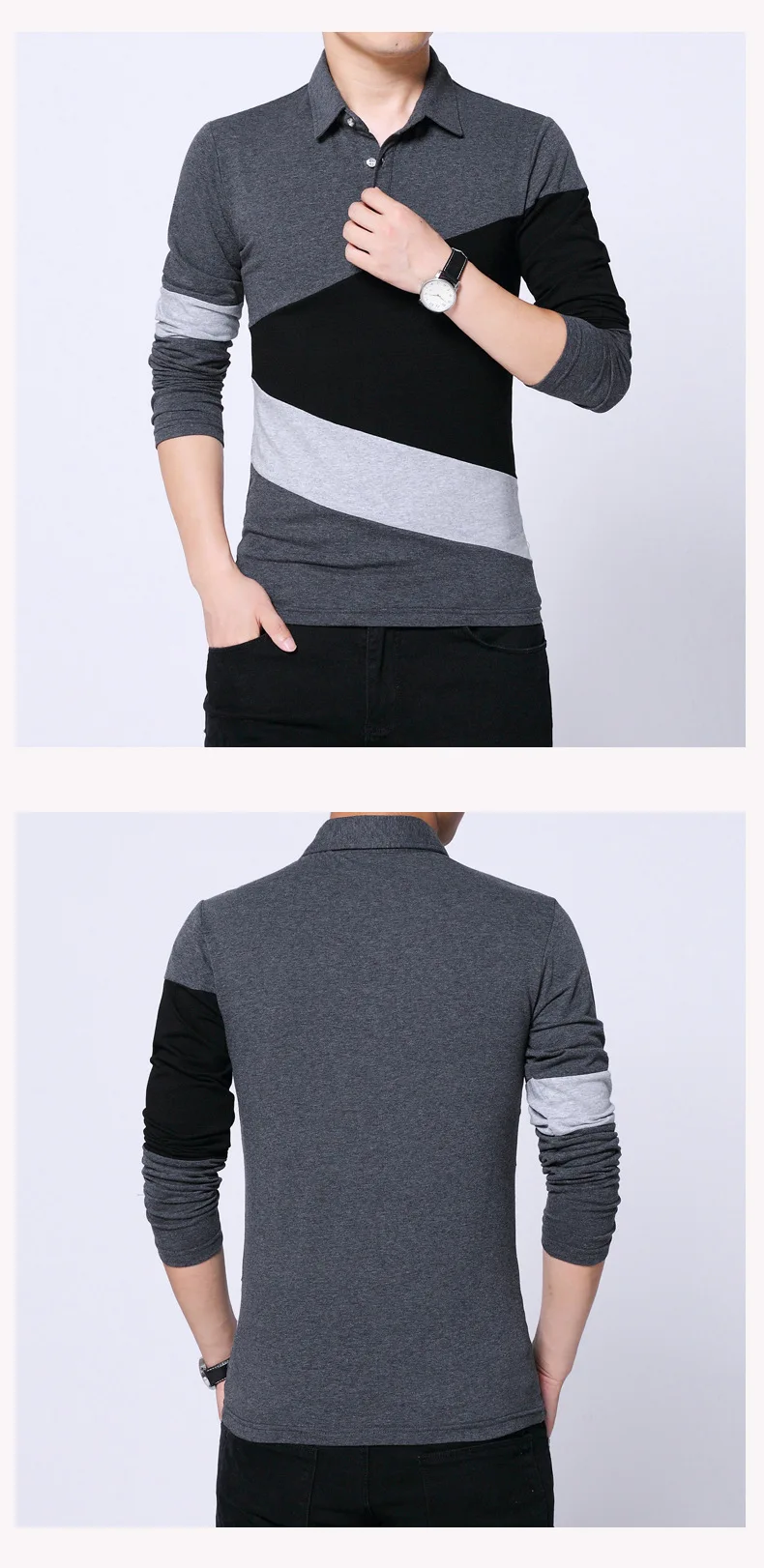 Design New Men s Brand Polo Shirt Long Sleeves Fashion Spring Autumn Clothes Plus Asian Size M-3XL 4XL 5XL