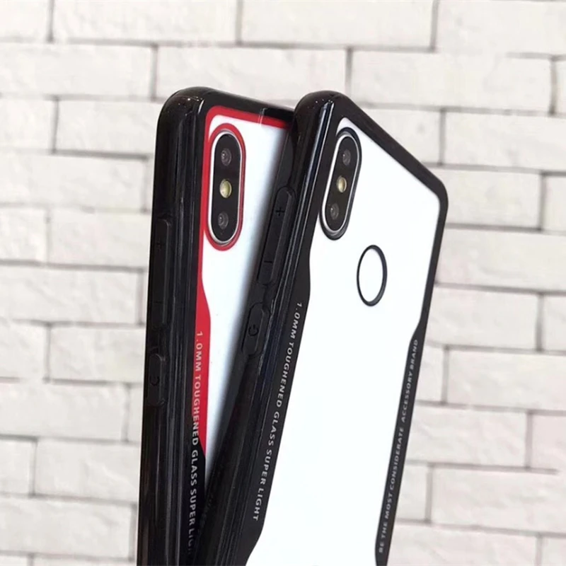 Для Xiaomi mi 8 mi 8 SE A1 A2 Lite Pocophone F1 Red mi Note 5 Plus 6 Pro S2 Прозрачный жесткий пластиковый прозрачный акриловый чехол-накладка на заднюю панель