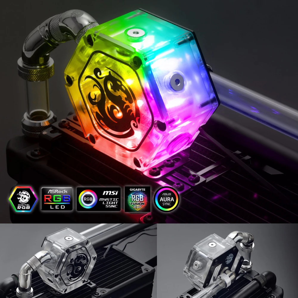 

BP-WTHAC-L Original Bitspower high quality Compute Case water tank hexagon reservoir limited edition pc cooling cooler gadget
