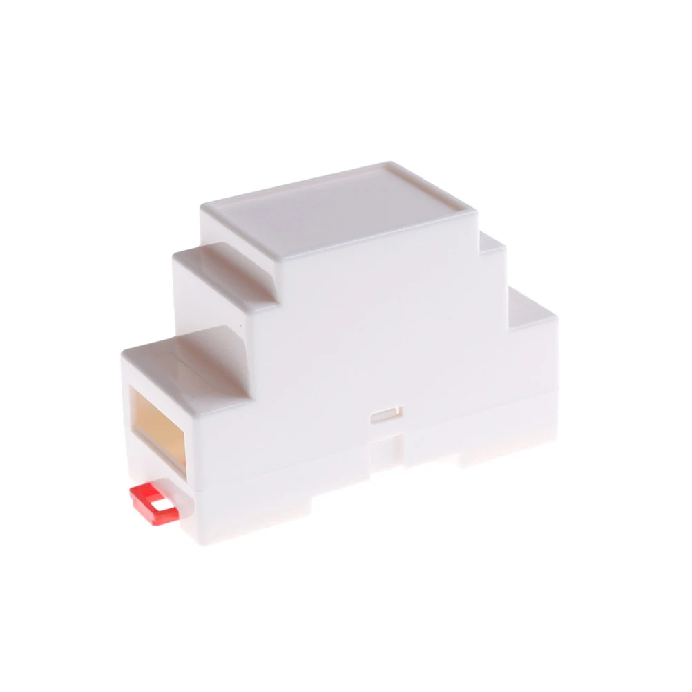 1 шт. din-рейка распределительная коробка ПЛК пластиковая коробка для электроники проект чехол 2 цвета 88x37x59 мм - Цвет: Белый