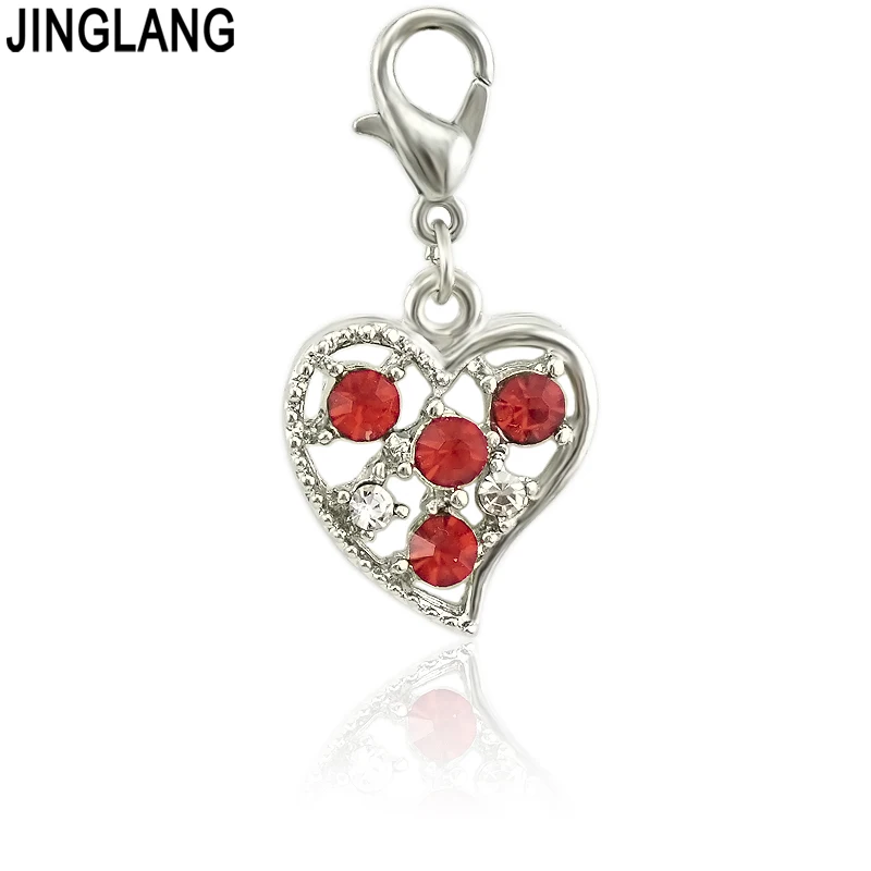JINGLANG Mini Cute Heart Шарм в античном стиле серебристый DIY ювелирные аксессуары браслеты и аксессуары для ювелирных изделий Подвеска 1 шт