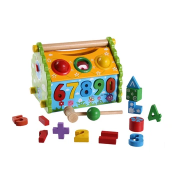 

Chanycore Baby Learning Educational Wooden Toys Geometric Shape Digital Blocks Box Clock Balls Sorting Matching ydl Gifts 4138